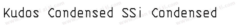 Kudos Condensed SSi Condensed Ital字体转换